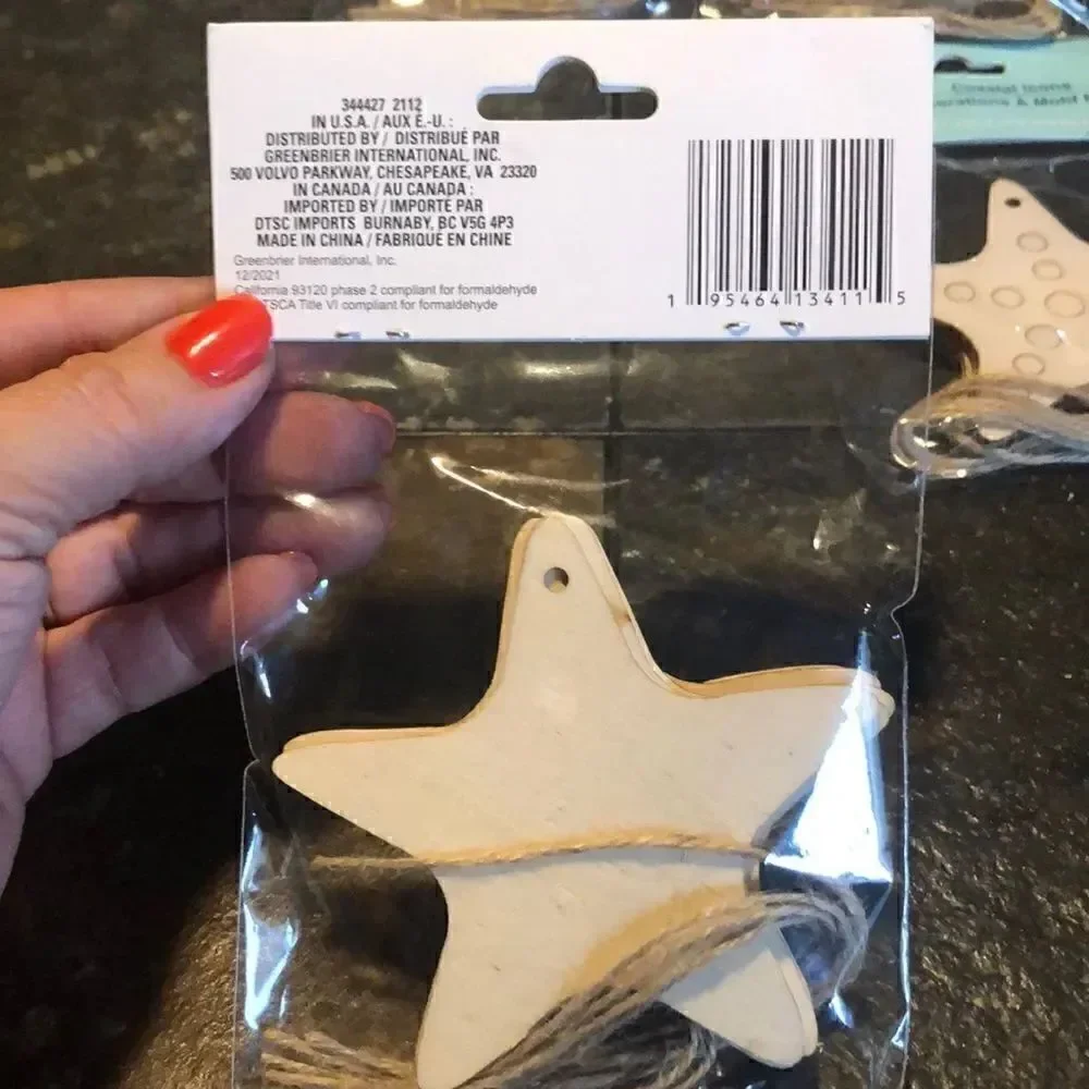 Shore Living wood cut out starfish crafting icons pck of 6 x 4